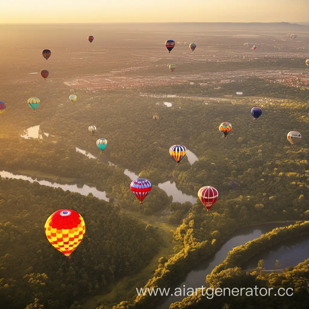 Colorful-Hot-Air-Balloons-Floating-over-Majestic-Landscapes
