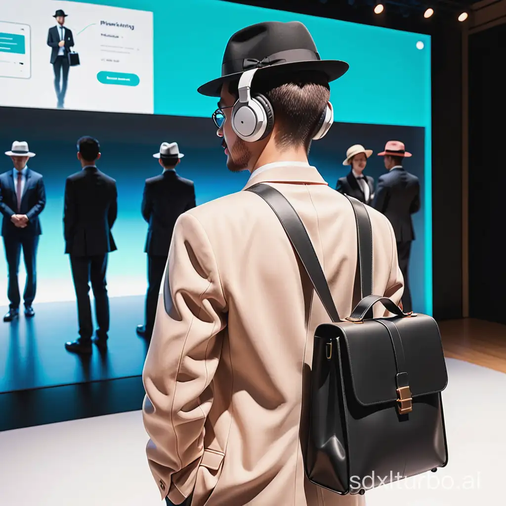 Digital-Assistant-in-Formal-Attire-Engaged-with-Digital-World