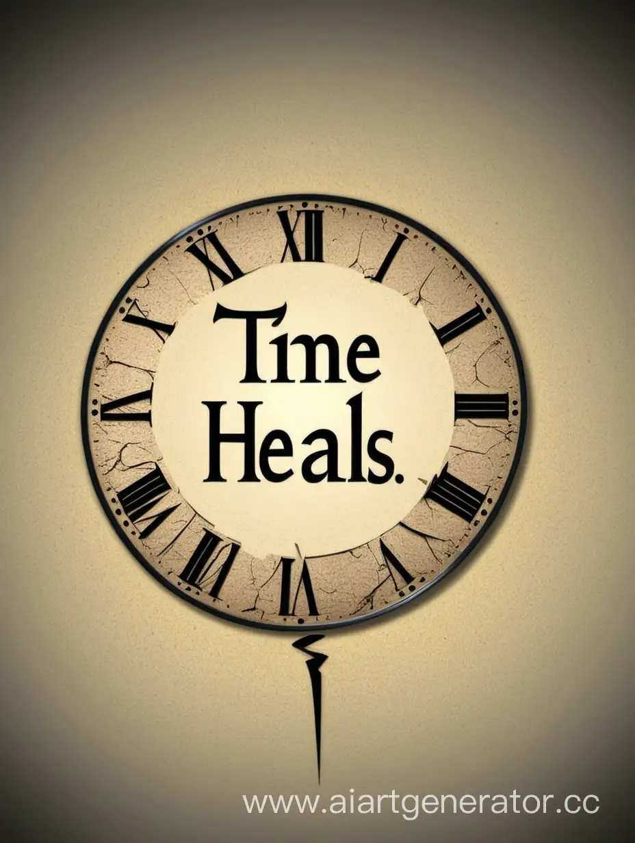 What does the phrase "time heals" mean? Pass it on in the picture