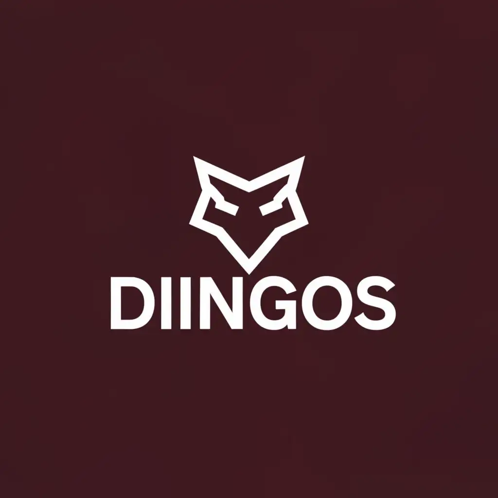a logo design,with the text "Dingos", main symbol:Stylized Dingo head,Minimalistic,be used in Sports Fitness industry,clear background