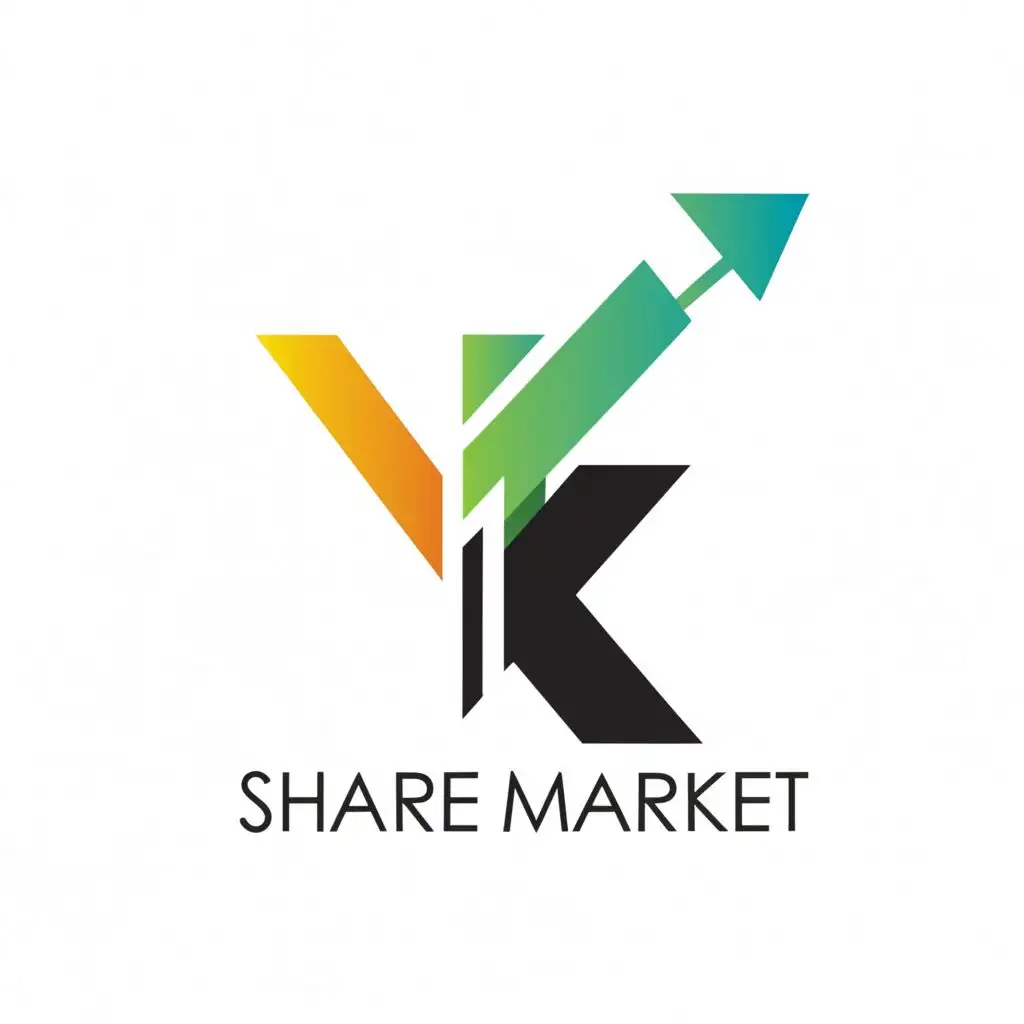 a logo design,with the text "yk share market", main symbol:yk,Moderate,be used in Finance industry,clear background
