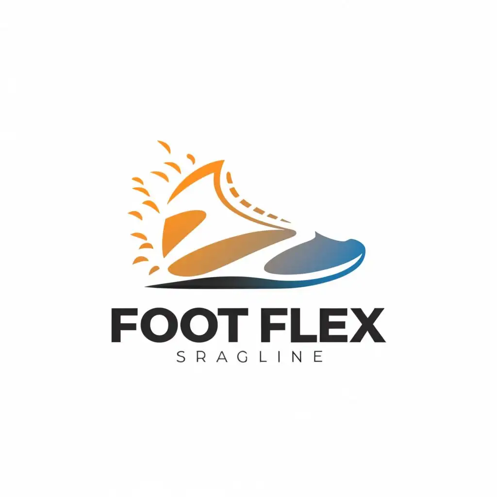 a logo design,with the text "Foot flex ", main symbol:Sneaker lighting,complex,be used in Retail industry,clear background