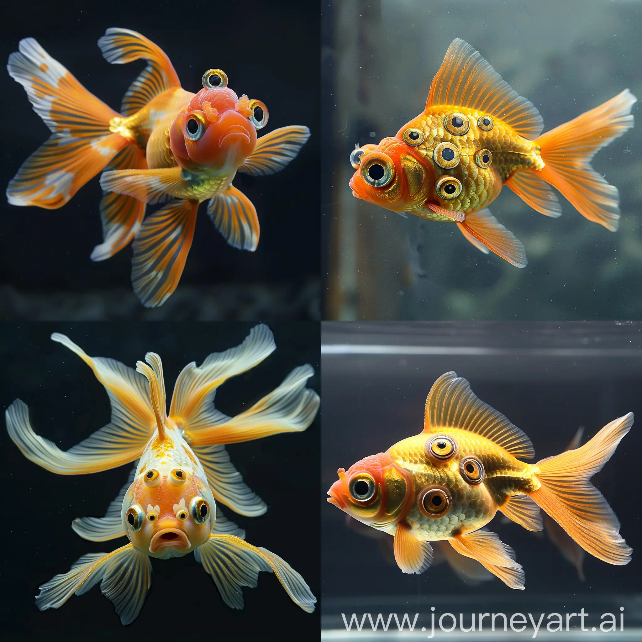 a goldfish with 18 eyes