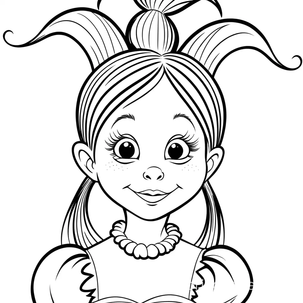 Cindy-Lou-Who-Coloring-Page-Simple-Black-and-White-Line-Art-for-Kids