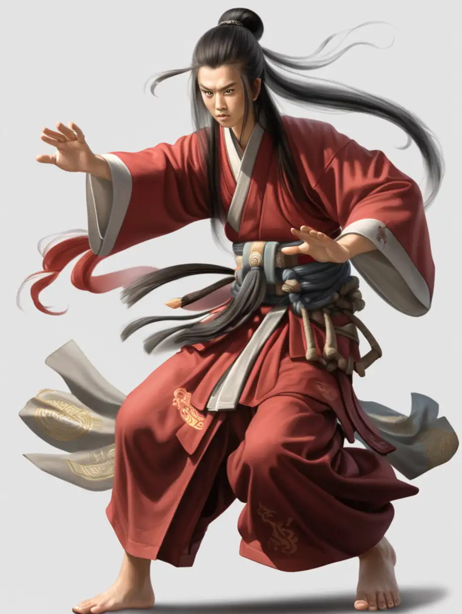 Wuxia Sect New Disciple in Dynamic Pose