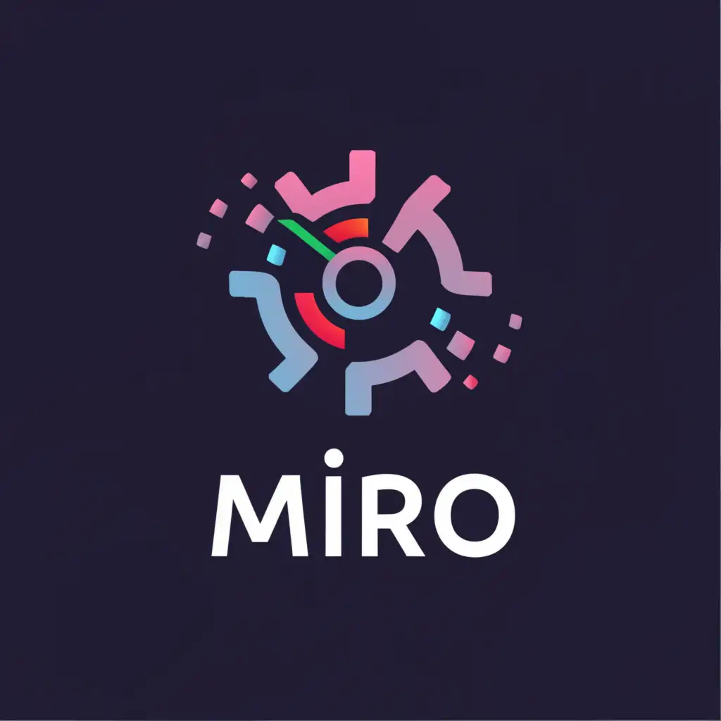 a logo design,with the text "MIRo", main symbol:In the center of the logo, there is an abstract representation of a gear or machinery, symbolizing the mechanized aspect of investments. Surrounding this gear are interconnected lines forming a roadmap-like pattern, suggesting the journey or path towards financial success.
no tagline
,Moderate,be used in Finance industry,clear background