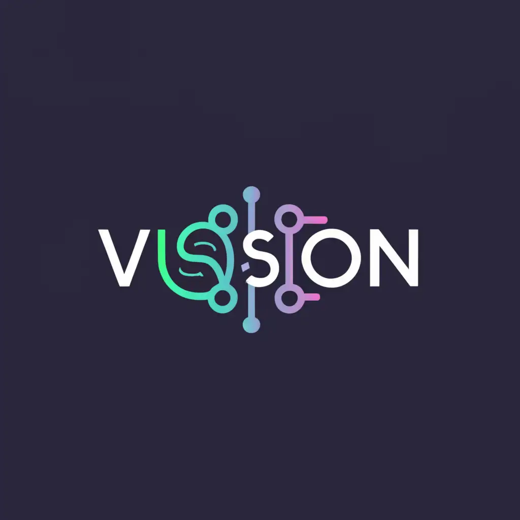 a logo design,with the text "vision", main symbol:The electrical engineering team adds some medical features.,Moderate,clear background