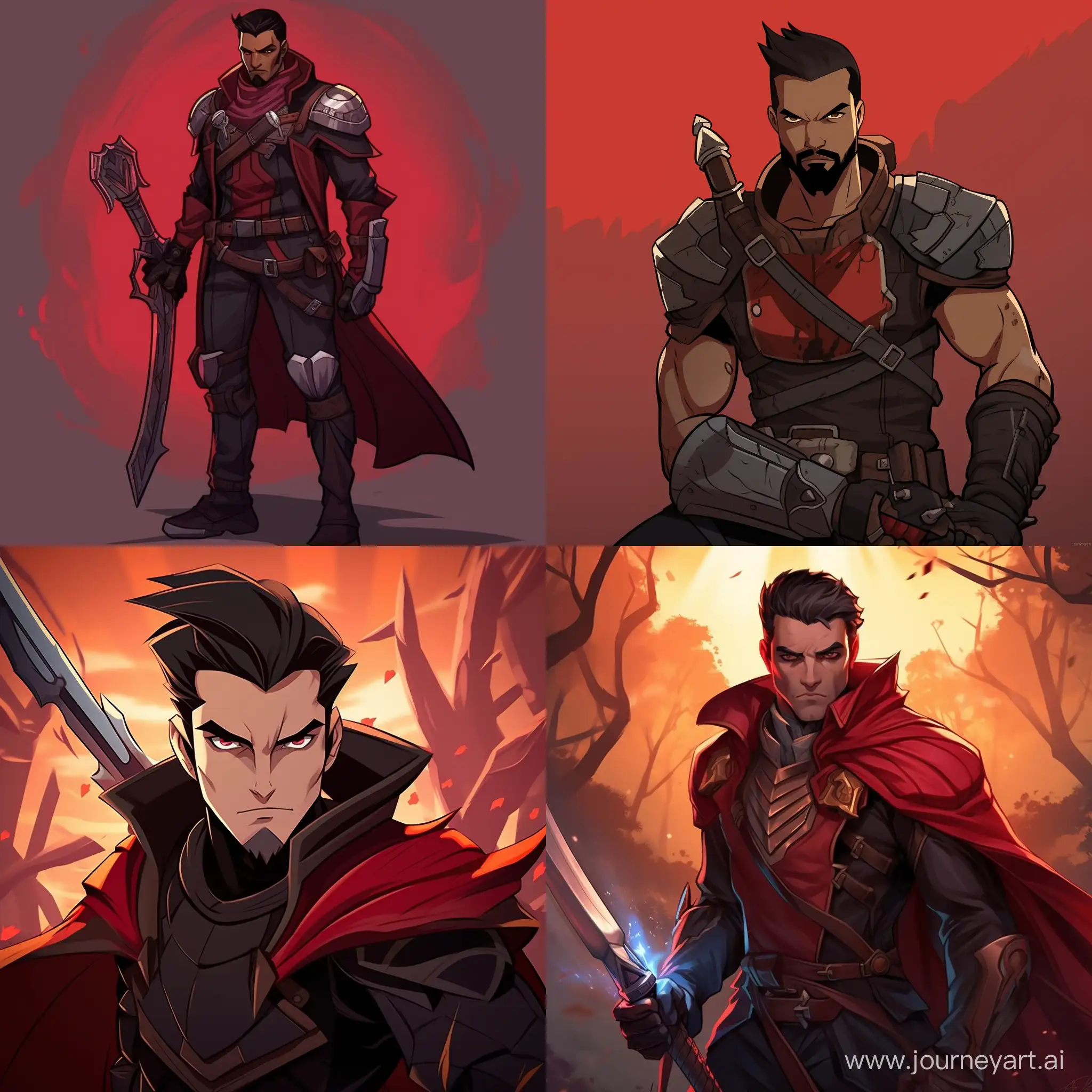 Darius from League of Legends in the style of the animated series Arcane