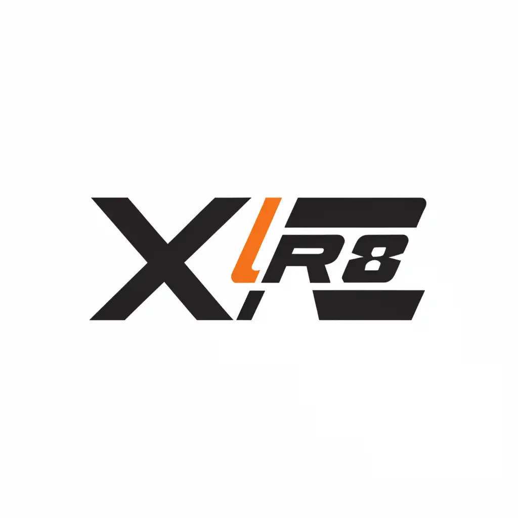 a logo design,with the text "XLR8", main symbol:X
,Minimalistic,be used in Technology industry,clear background