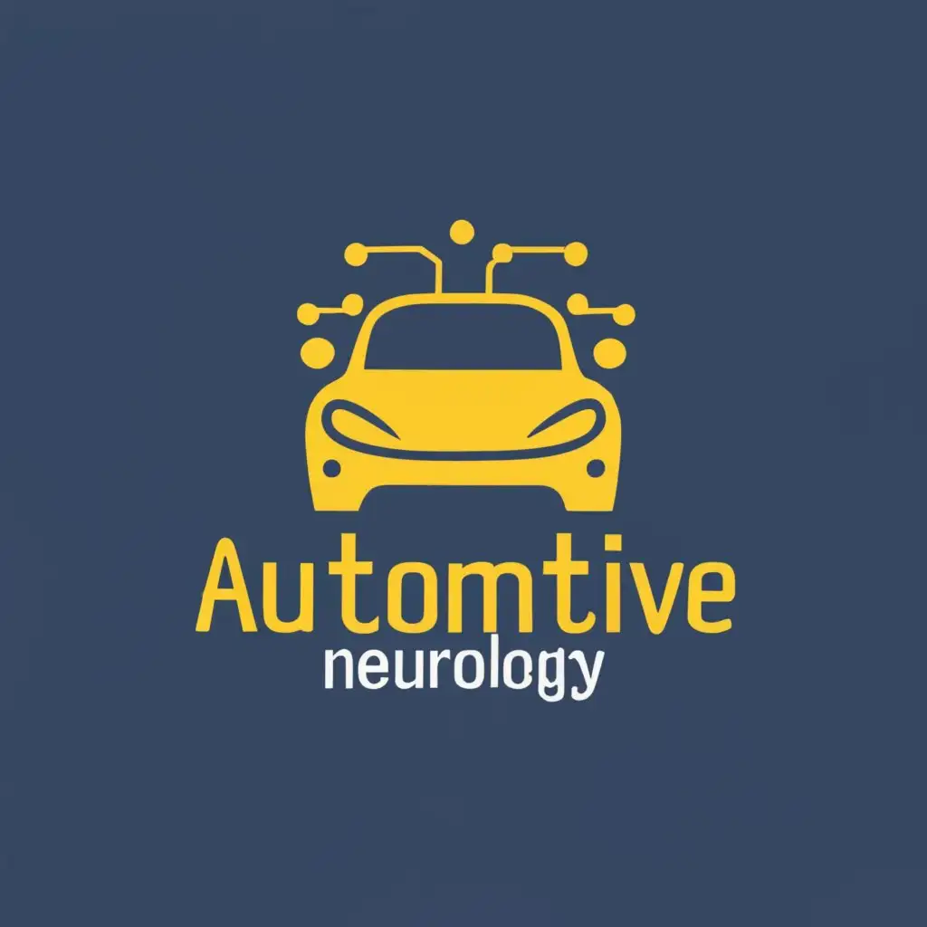 logo, car, electronics, electrical circuits, with the text "Automotive Neurology", typography, be used in Automotive industry