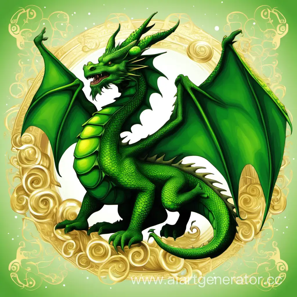друзь, новый год, дракон зеленый