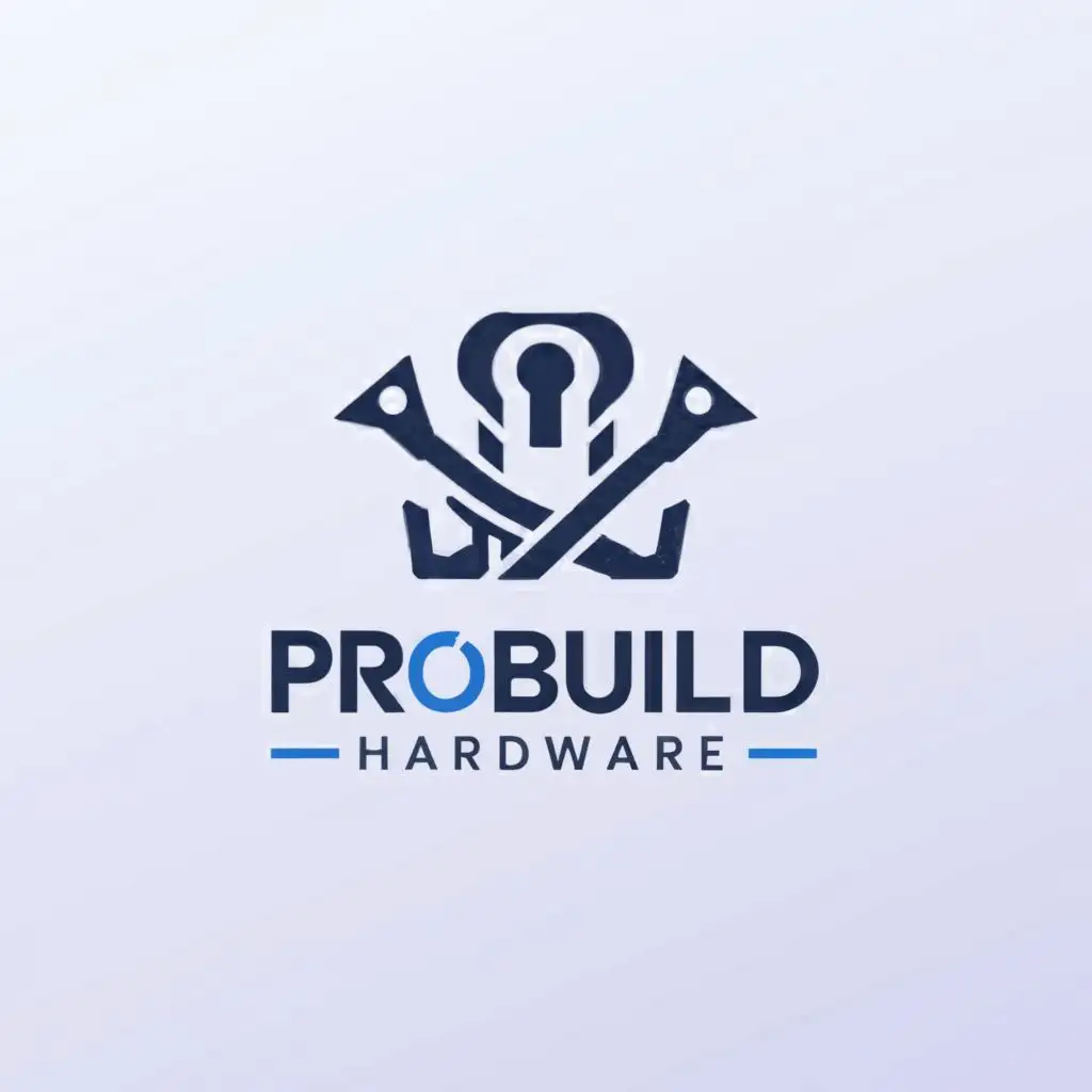 a logo design,with the text "ProBuild Hardware", main symbol:tools  ,Moderate,be used in Construction industry,clear background