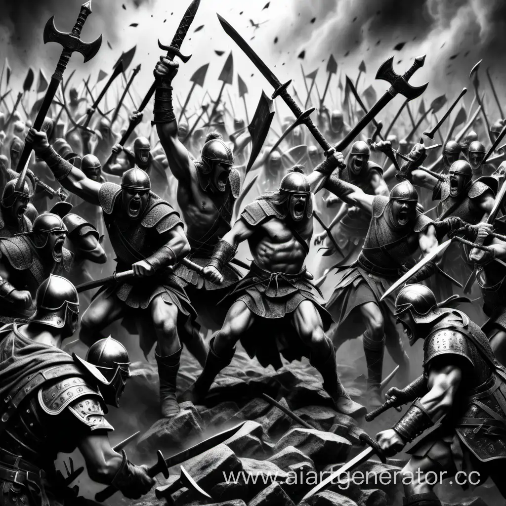 Seven-Ancient-Soldiers-Clash-in-Monochrome-Battle