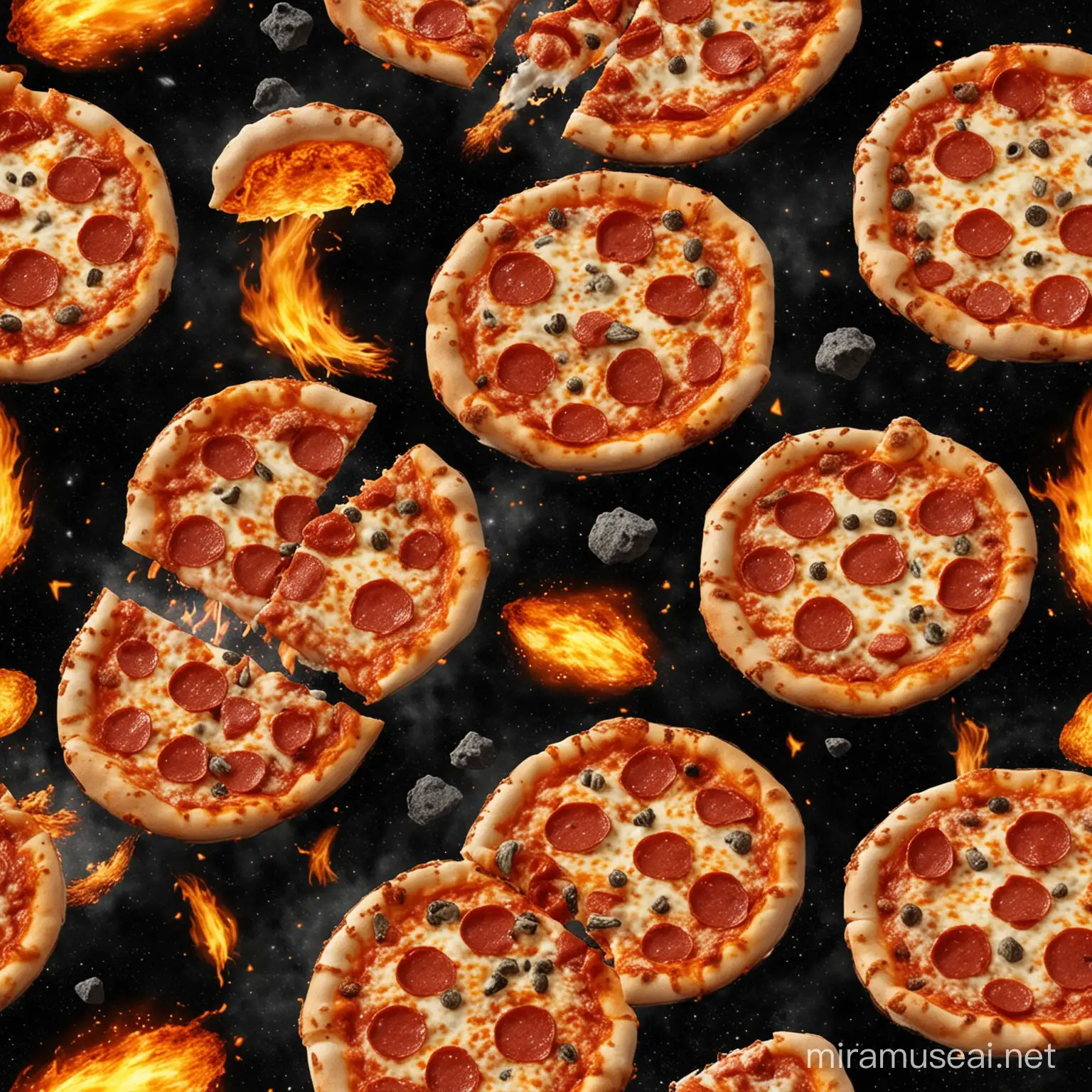 Flaming pizza asteroid's