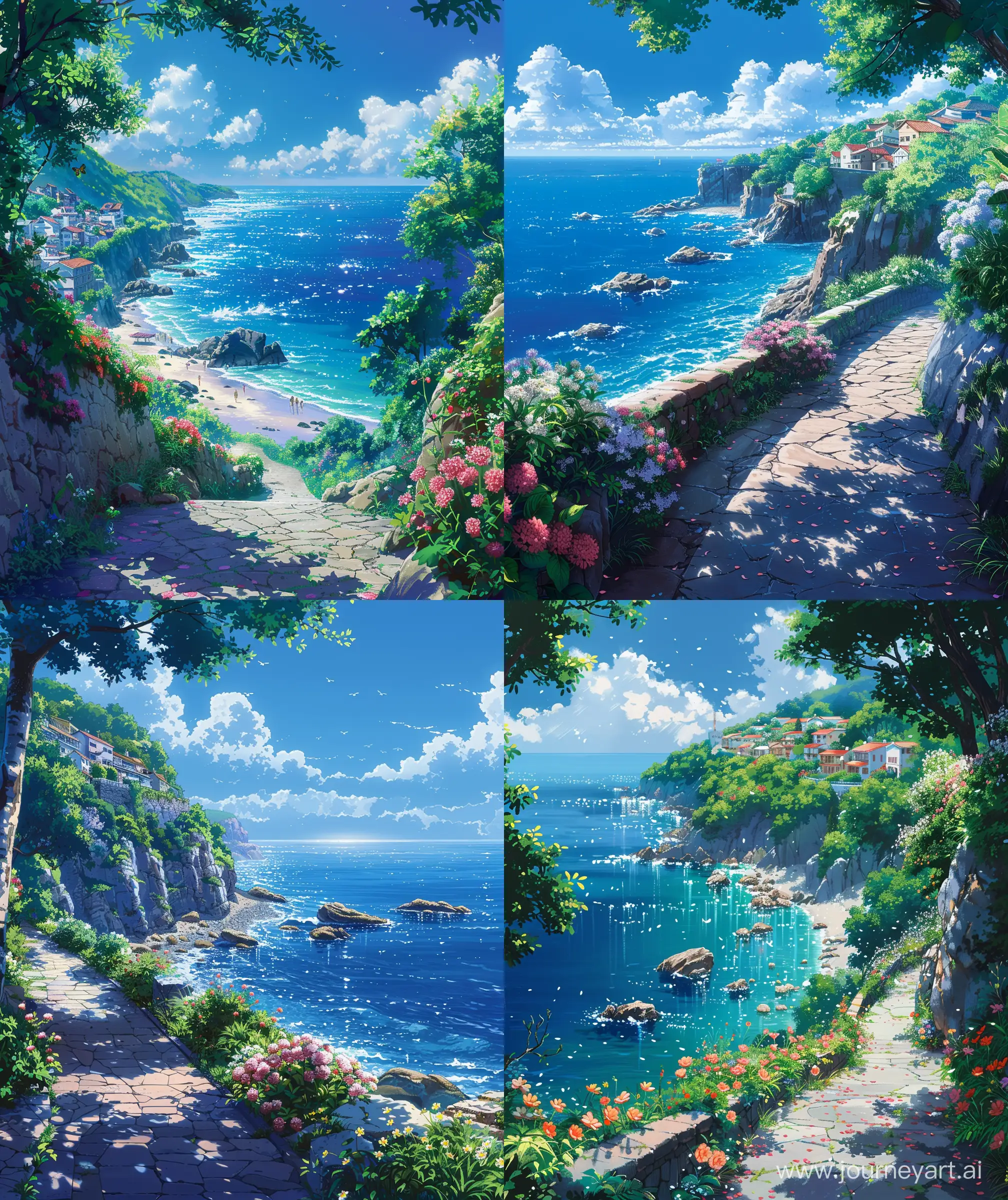 Serene-Beachside-Park-Walkway-in-Makoto-Shinkai-Style-Anime-Scenery