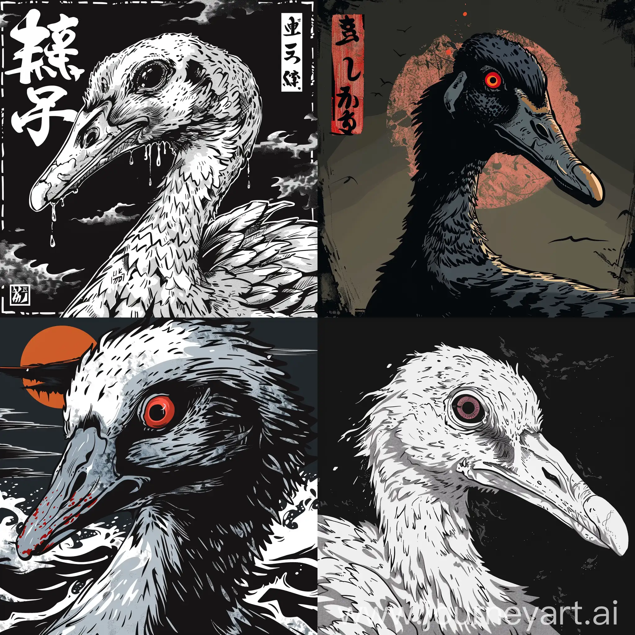 Manga-Style-Illustration-of-Brutal-Goose-in-11-Aspect-Ratio