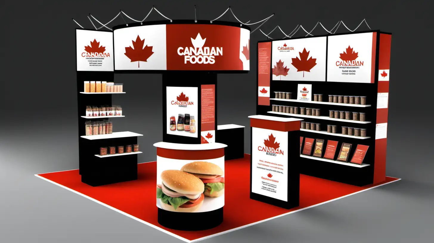 Canadian Premium Foods Vendor Booth Rustic Charm with Maple Accents