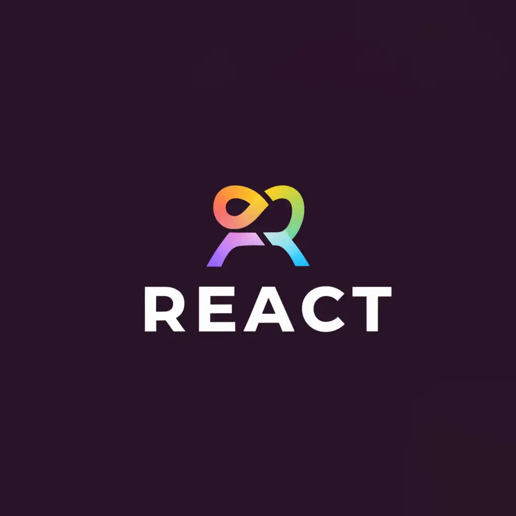 a logo design,with the text 'React', main symbol:A stylized code editor,complex,be used in Technology industry,clear background
