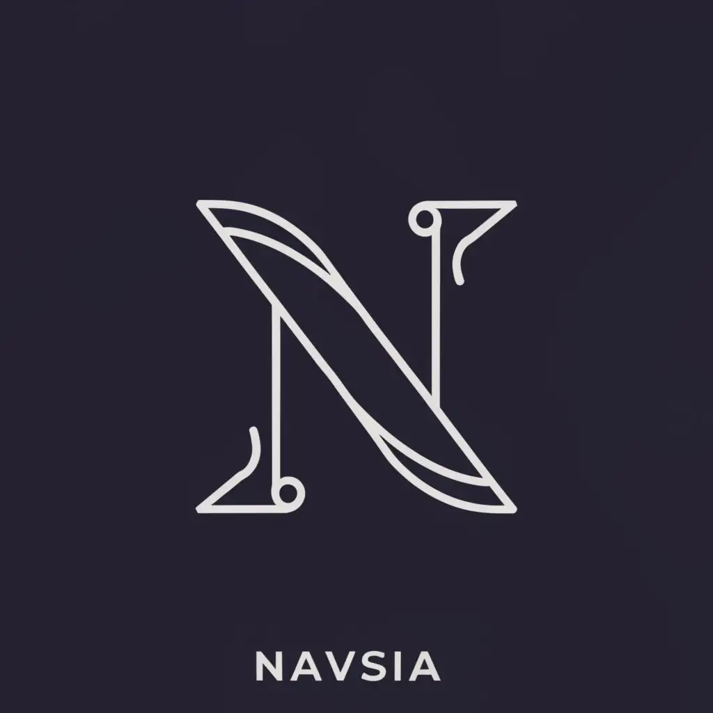 a logo design,with the text Navsia, main symbol:N,Minimalistic,clear background