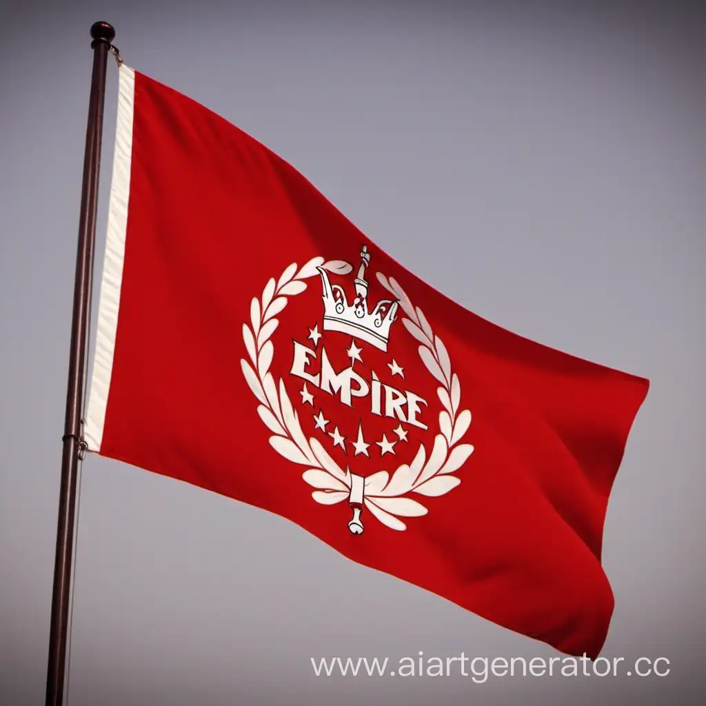 Imperial-Red-Flag-Fluttering-in-the-Wind