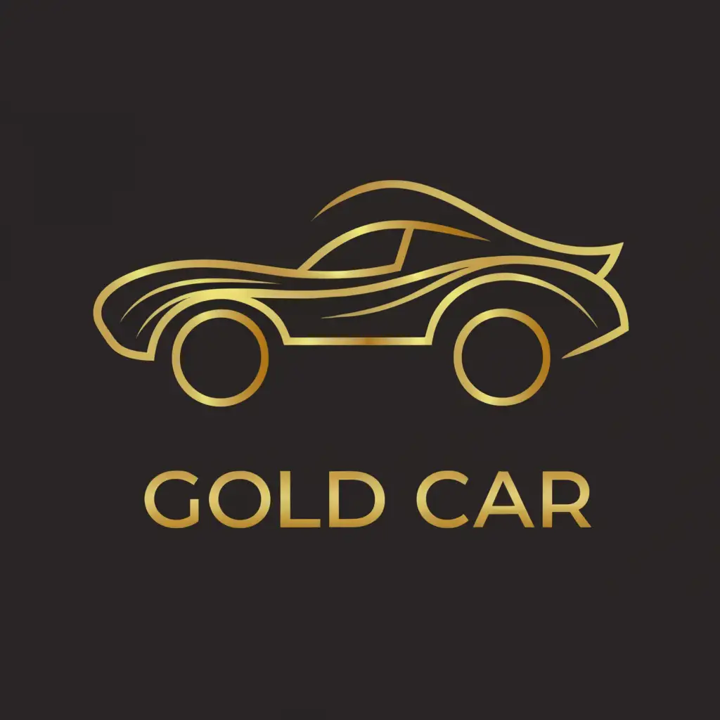 a logo design,with the text "Gold Car", main symbol:I am looking for a simple, elegant and luxurious design from a car selling company,Moderate,be used in Automotive industry,clear background
