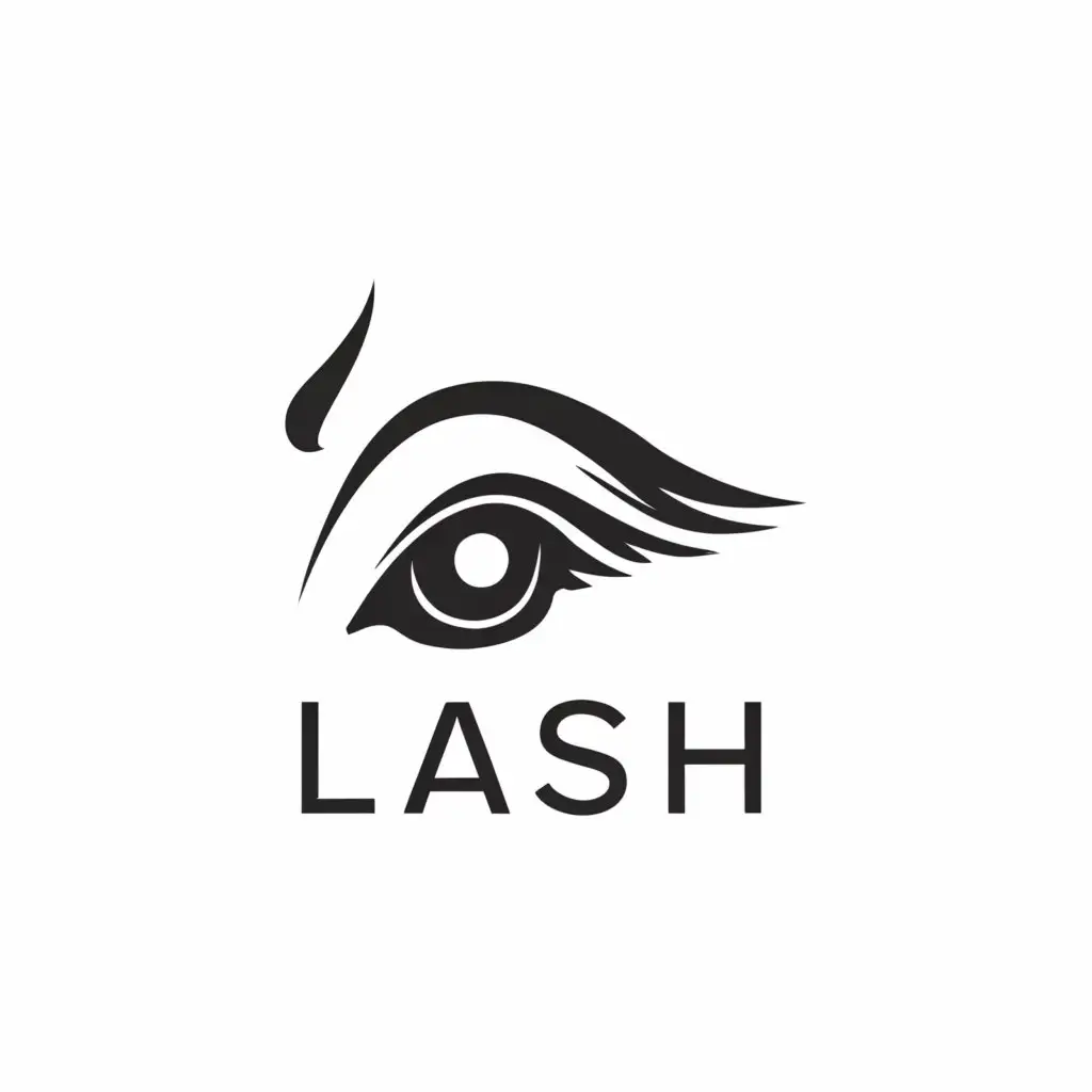 LOGO-Design-For-LASH-Elegant-Typography-with-Eyebrow-and-Eyelash-Motif