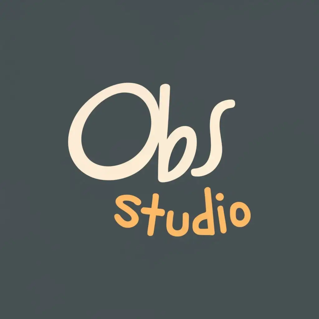 logo, OBS Studio, with the text "OBS Studio", typography