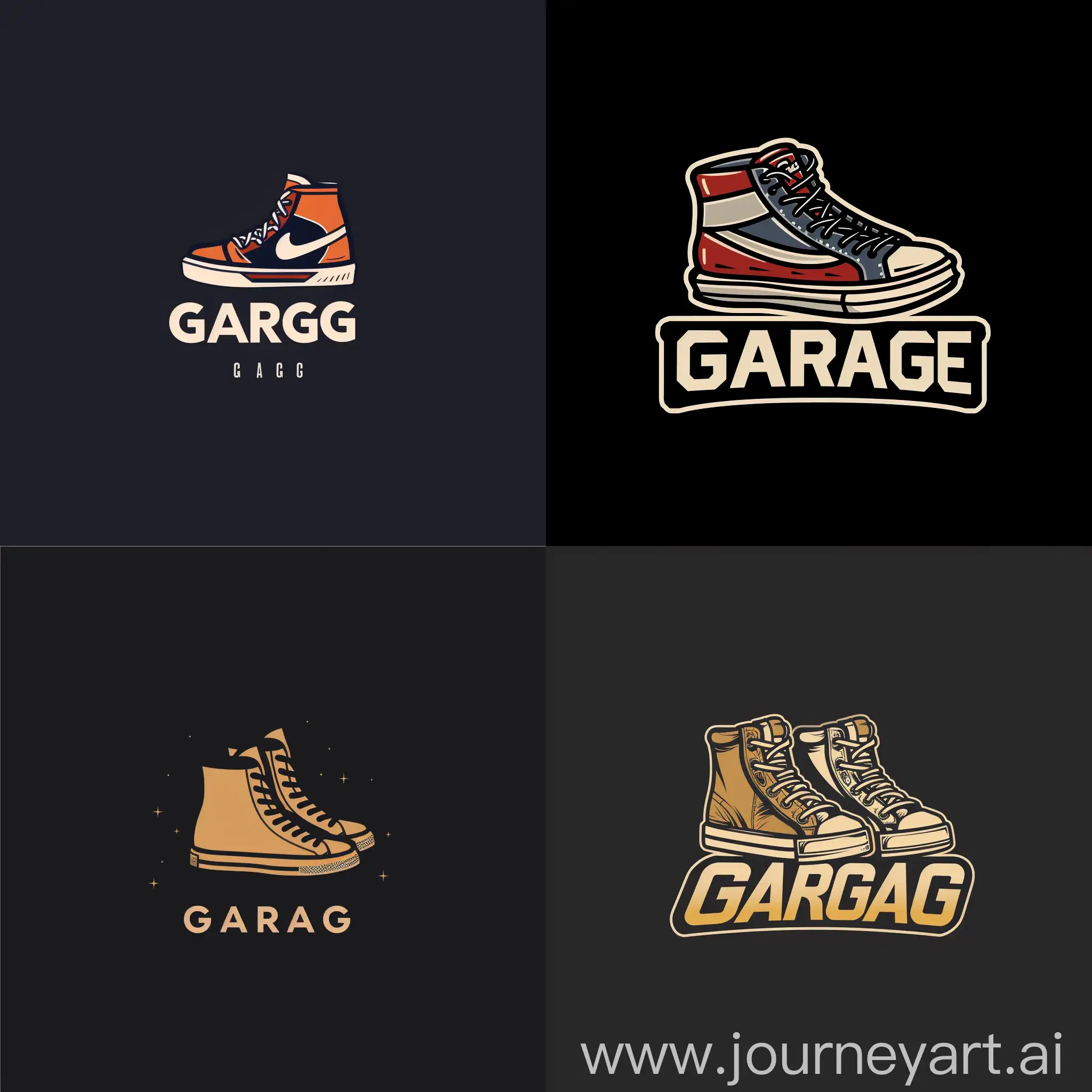 создай логотип для ИП продажи кроссовок «Garage”