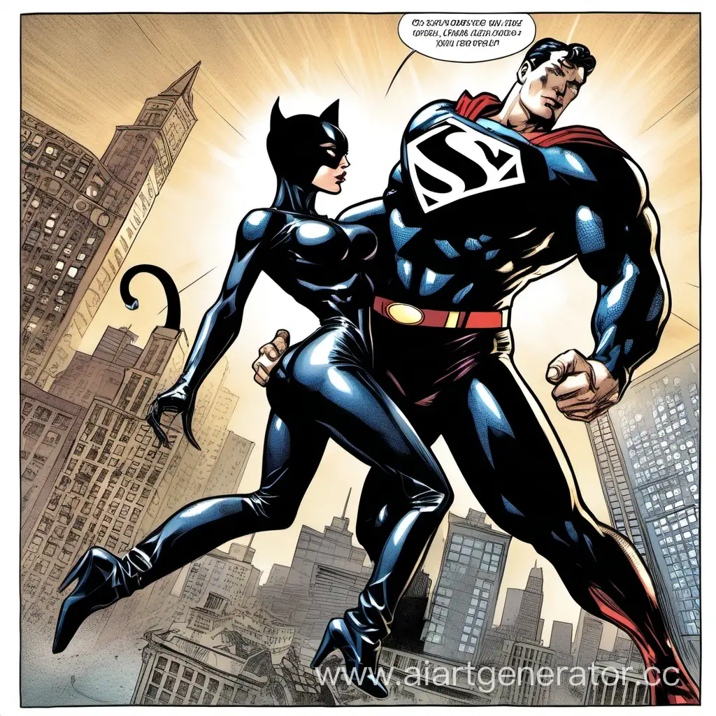 catwoman FEMDOM DOMINATES superman IN FIGHT