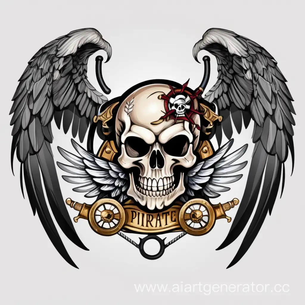 Pirate-Emblem-with-Skull-and-Wings-Spirit-of-Freedom-and-Painted-Saber