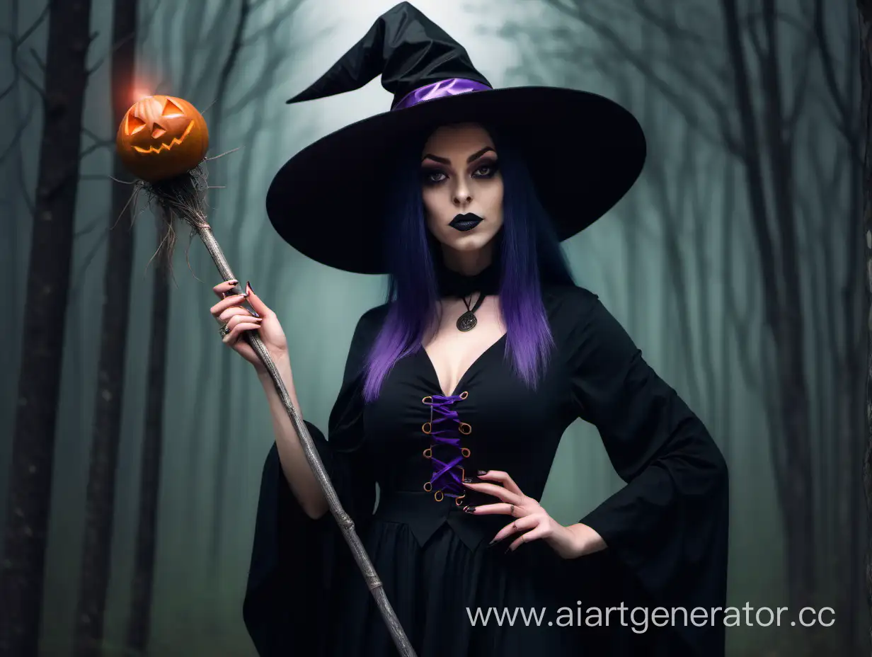 Simple-Witch-Casting-Spell-Outdoors