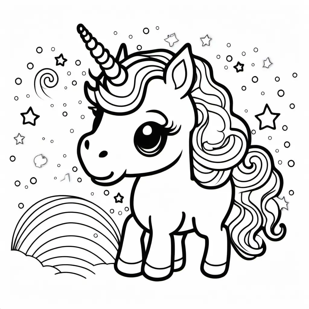 Simple-Bubbly-Baby-Unicorn-Coloring-Page-Minimalist-Line-Art-for-Kids