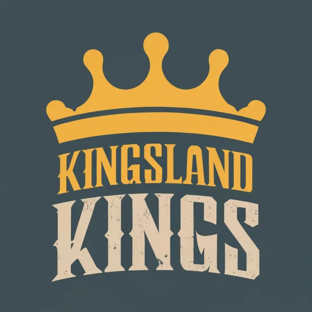 logo, King, with the text "Kingsland Kings", typography, be used in Sports Fitness industry
