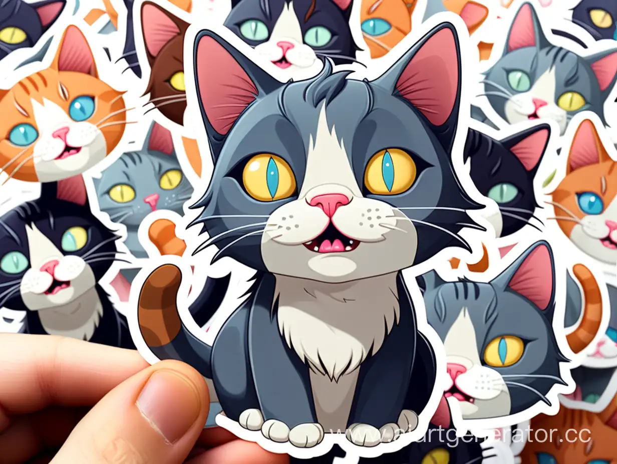 cat, stickers