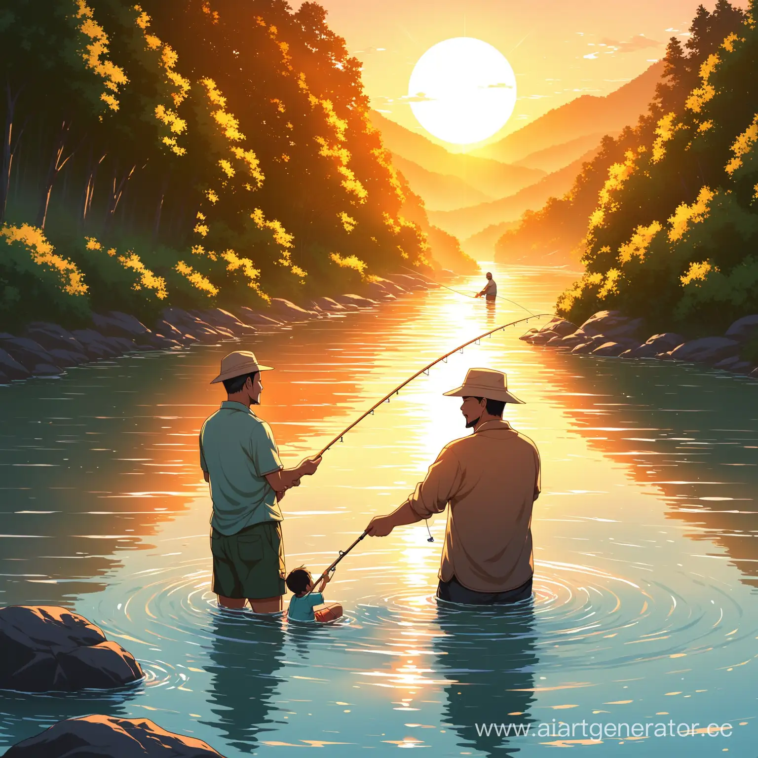 Father-and-Son-Fishing-by-the-River-Bonding-Time-Outdoors