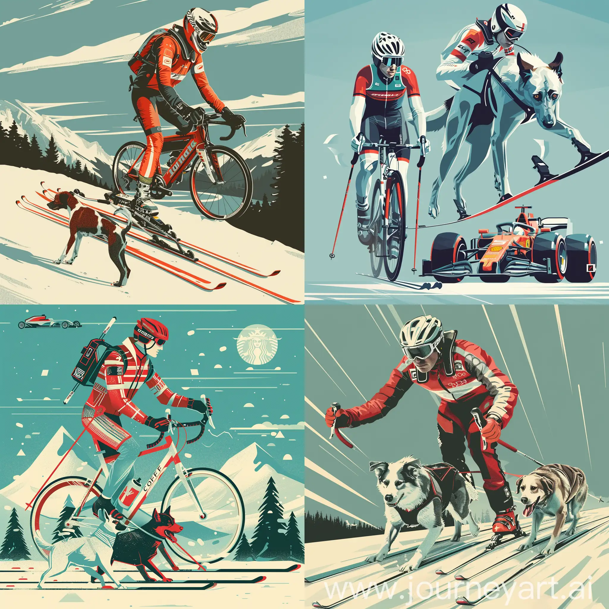 Multisport-Adventure-Cross-Country-Skiing-Espresso-Road-Cycling-Formula-1-Dogs-and-Technology