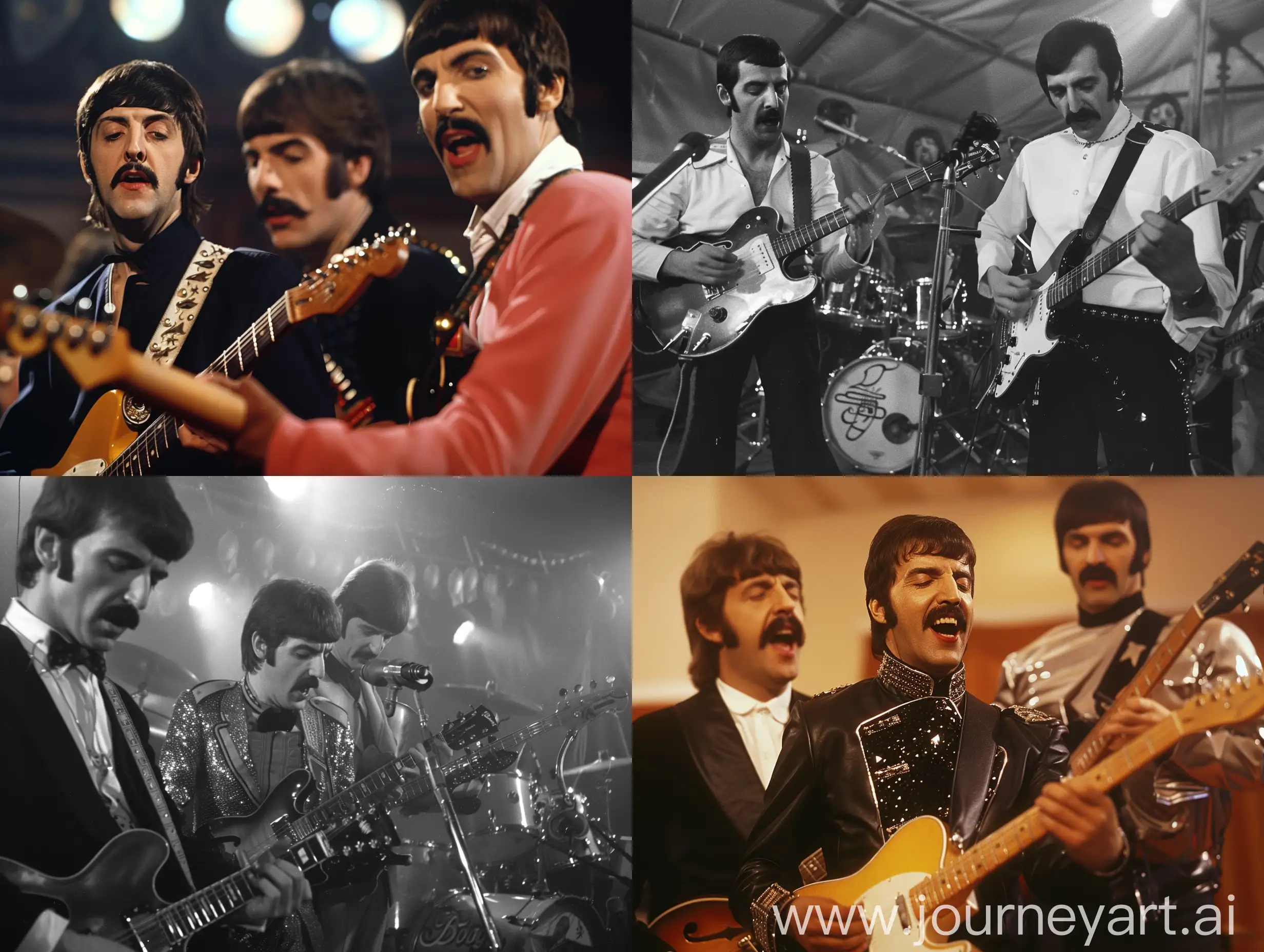 The-Beatles-and-Freddie-Mercury-Performing-Live-Concert-Collaboration