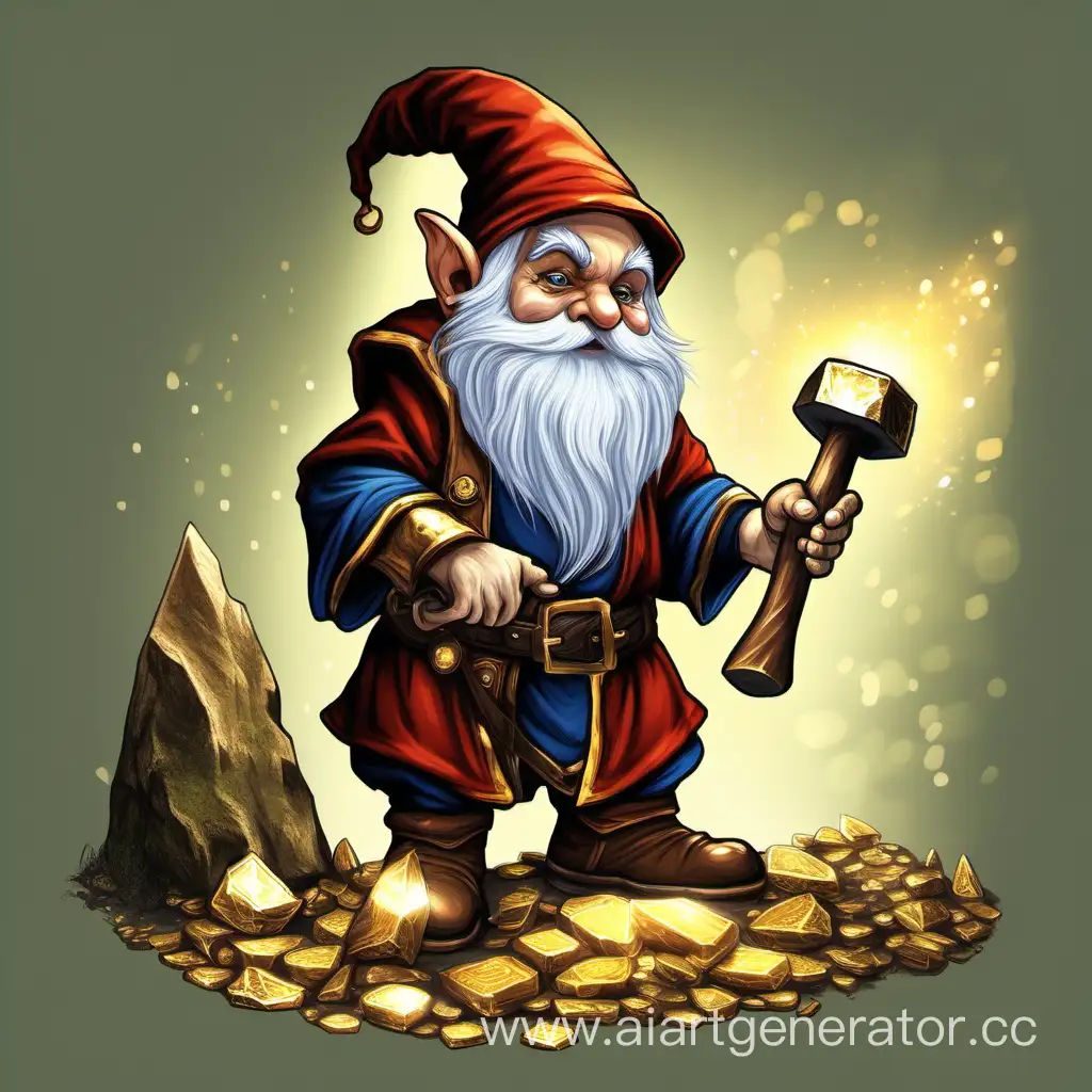 Gnome-Mage-Seeking-Gold-with-a-Mighty-Hammer