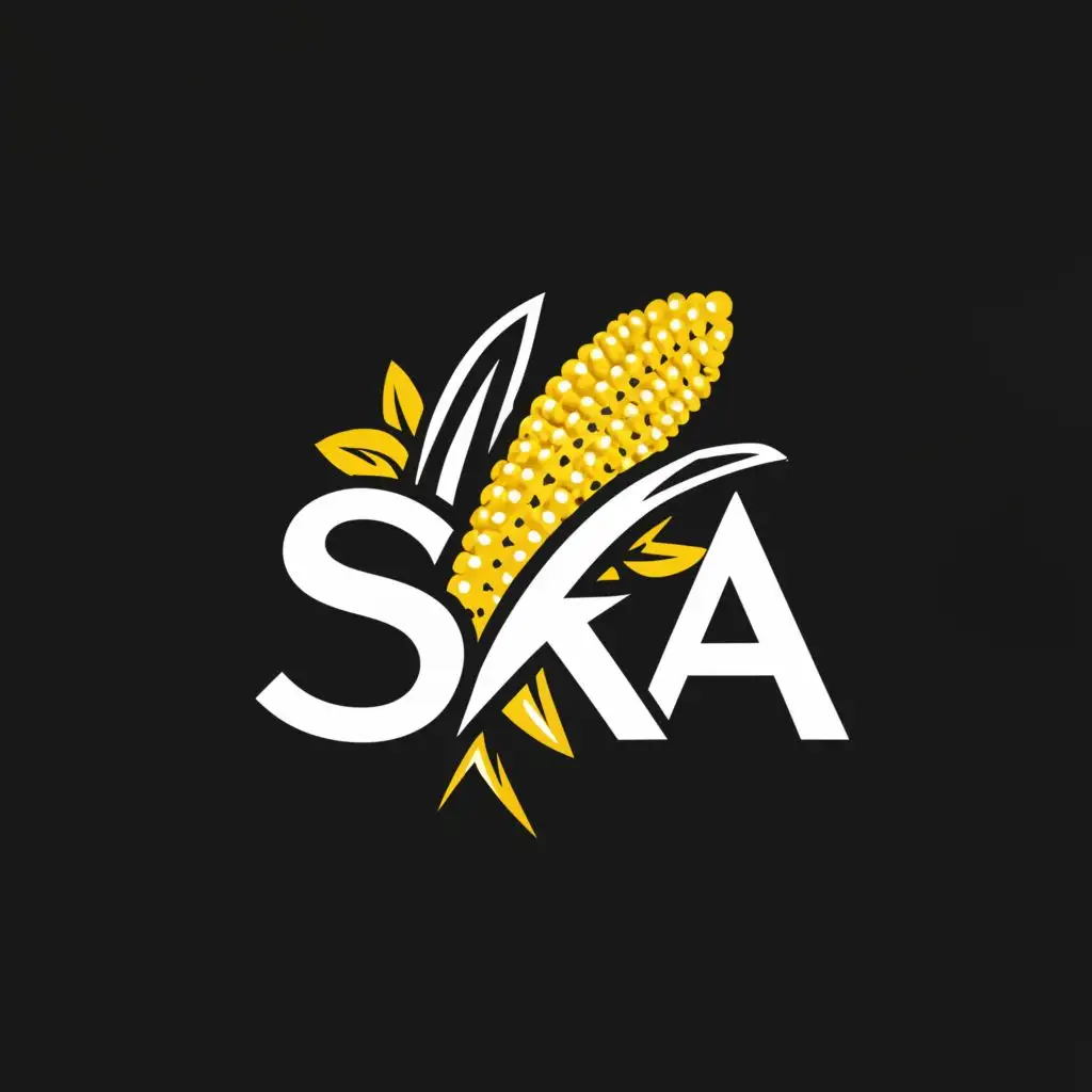 a logo design,with the text "SKA", main symbol:corn,Moderate,clear background