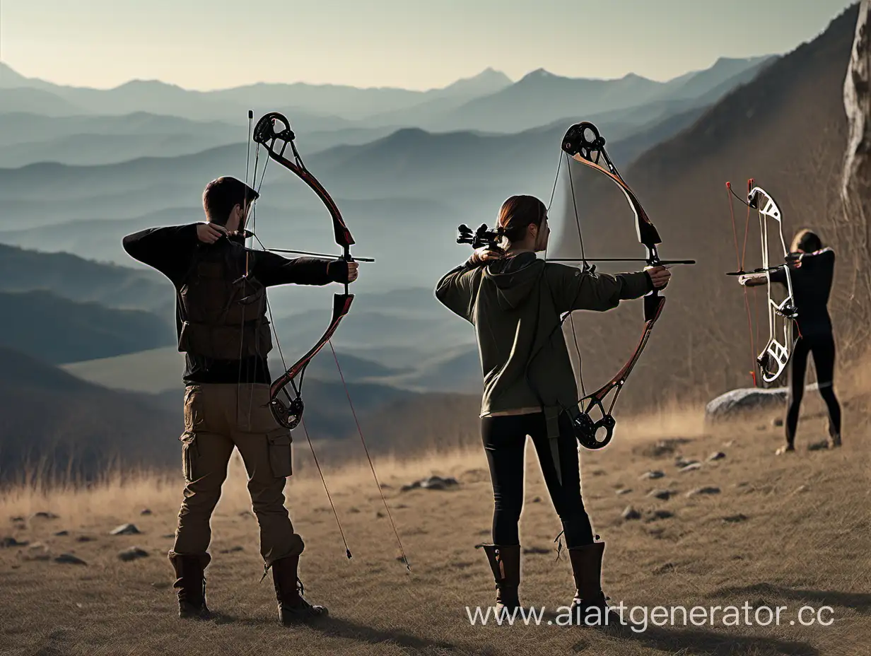 Mountain-Archers-with-Compound-Bows-Stunning-8K-Shot