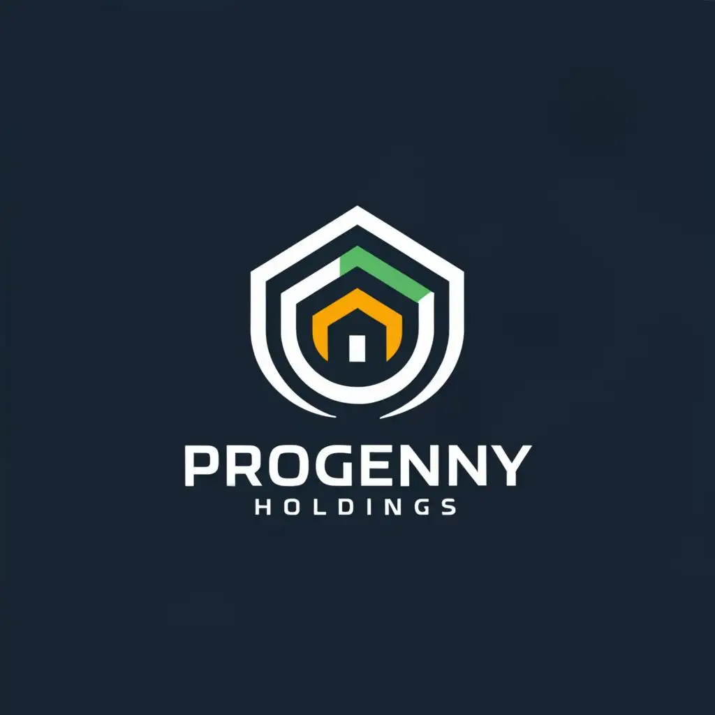 a logo design,with the text "Progeny Holdings", main symbol:insurance firm,Minimalistic,be used in Home Family industry,clear background