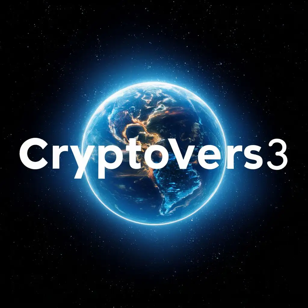 logo, universe, with the text "Cryptovers3", typography, be used in Finance industry