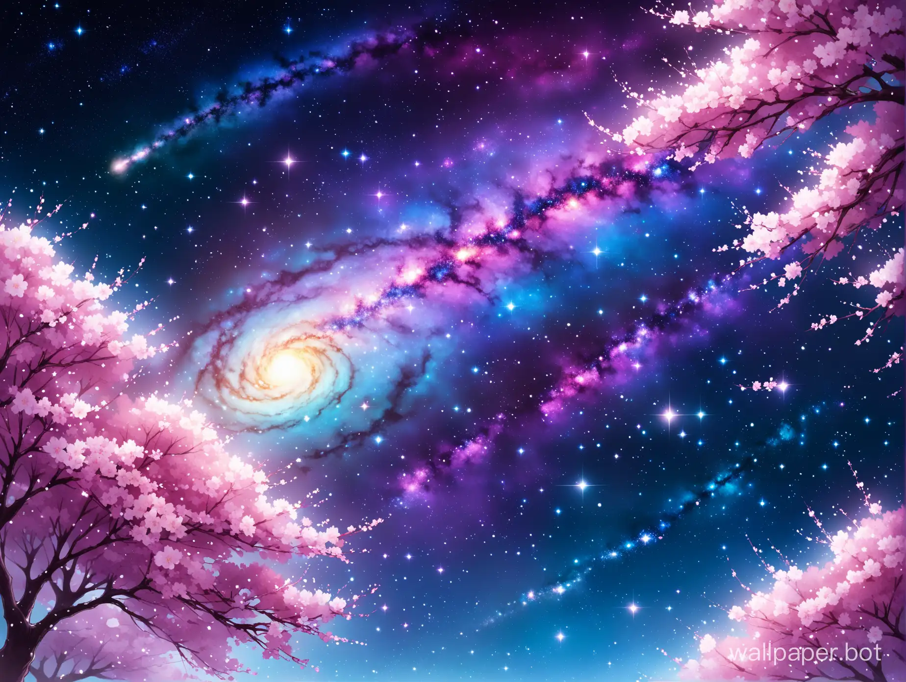Enchanting-Cherry-Blossom-Galaxy-in-Cosmic-Bloom