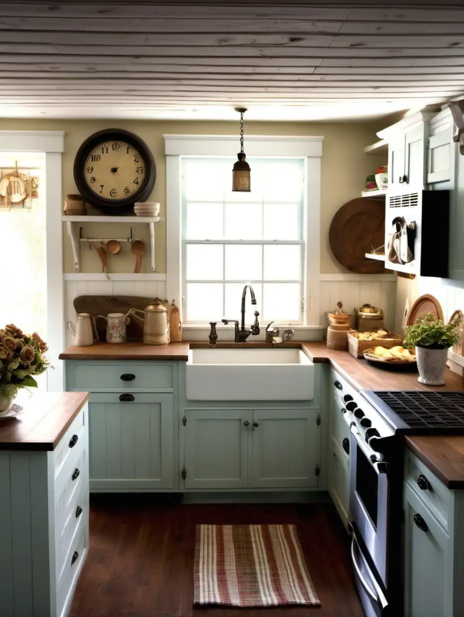 Cozy Cottage Kitchen Design Rustic Cooking Atmosphere with Warm Wood Tones