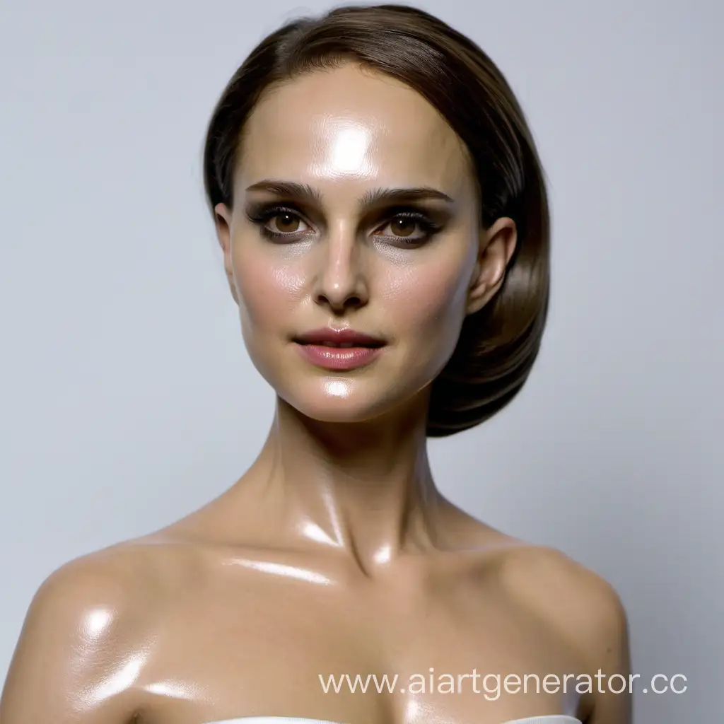 natalie portman transformed into a plastic mannequin