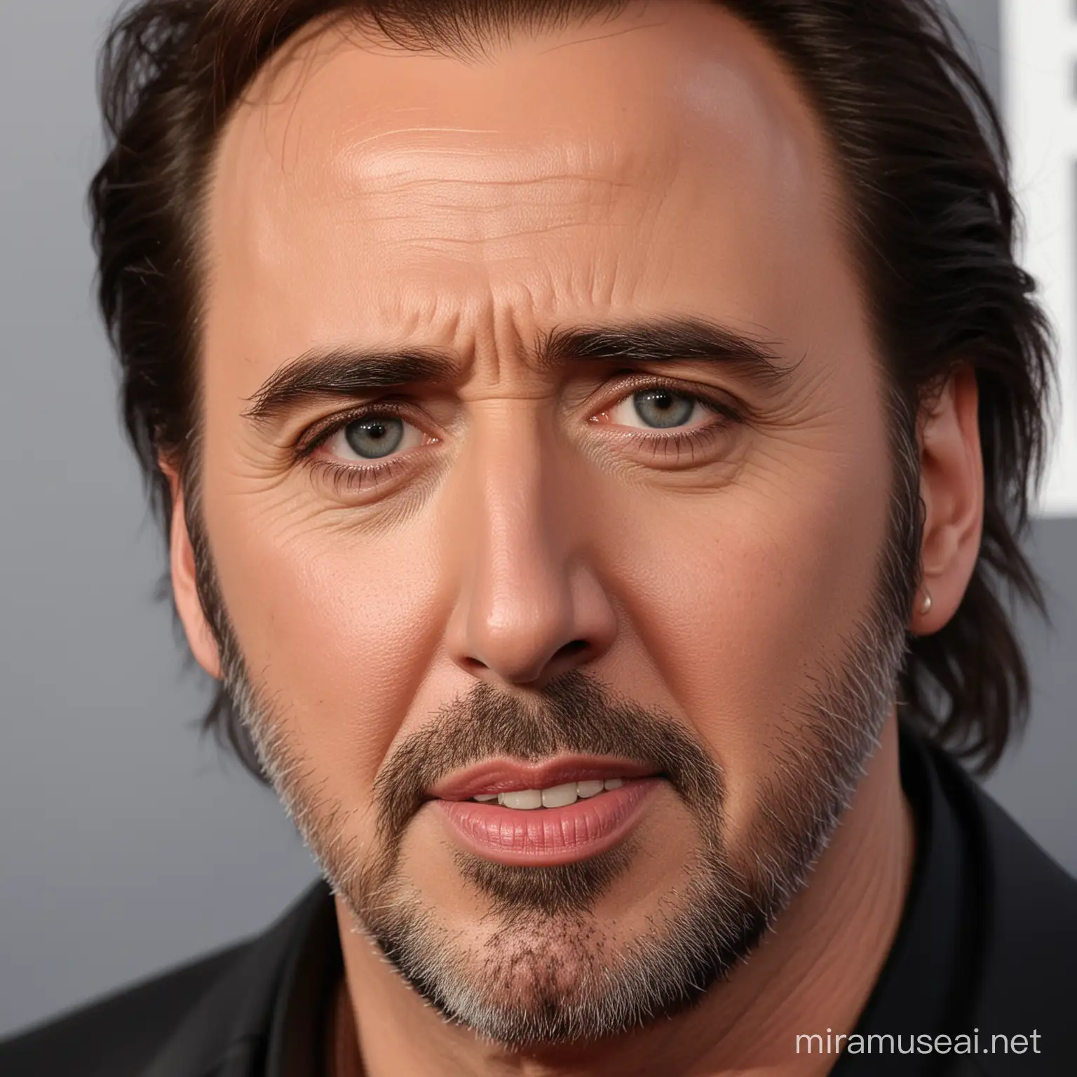 Nicolas Cage is declaring his undying love for a narcoleptic goddess