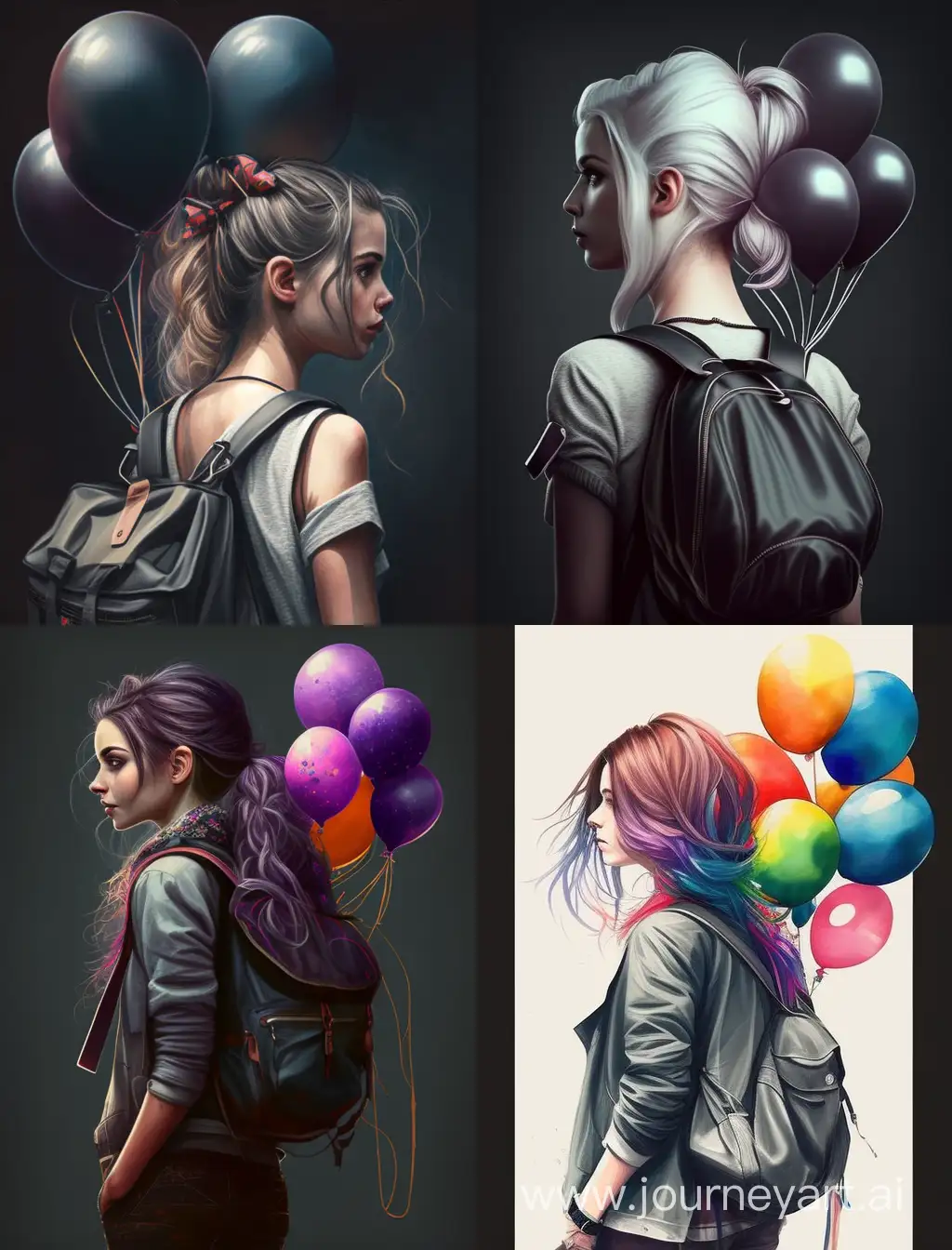 Chic-Girl-with-Balloons-Fashionable-Elegance-Captured-in-Vibrant-Colors