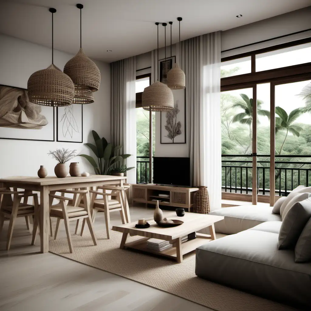 Spacious 145 sqm Apartment Harmonizing Thai Design with Scandinavian Elegance