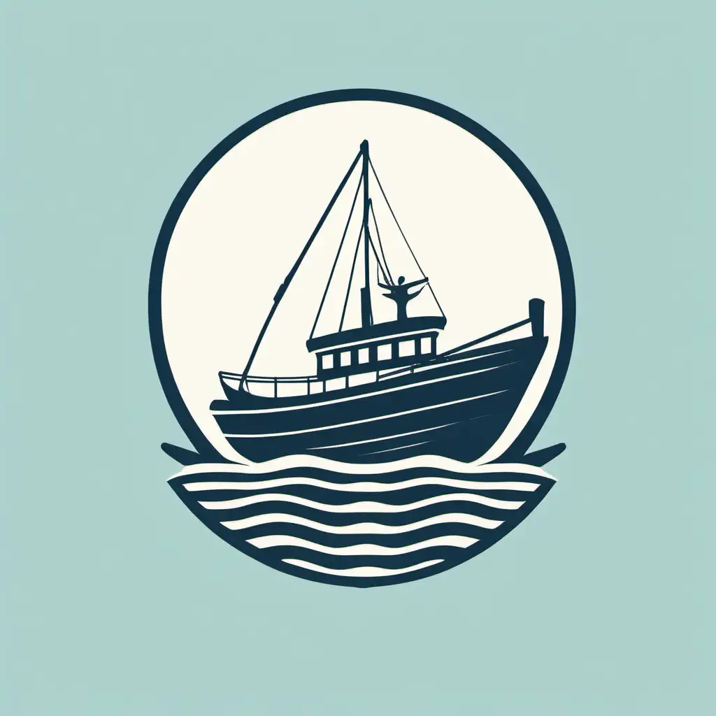 Business logo :: logo should have a boat :: background should be white 