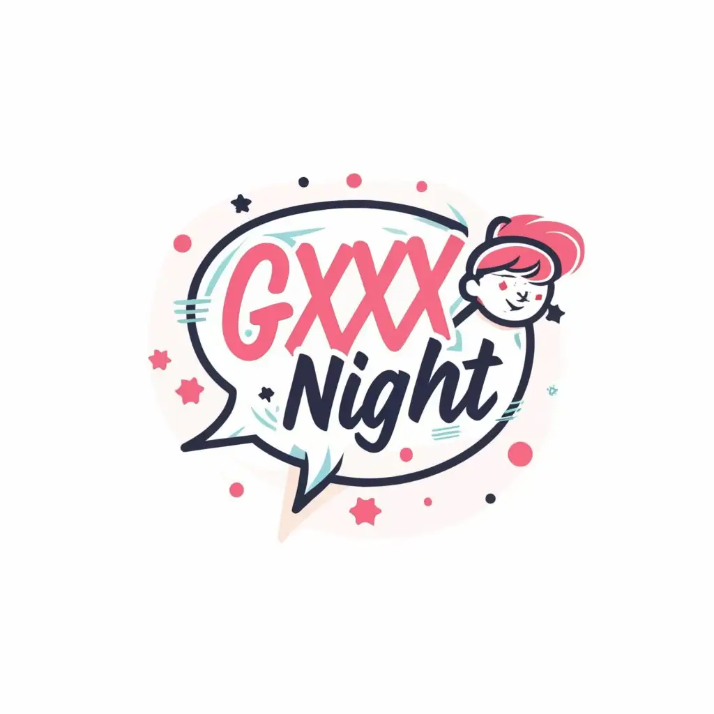 LOGO-Design-For-GXXXNight-Online-Girls-Chat-with-Boys-on-a-Clear-Background